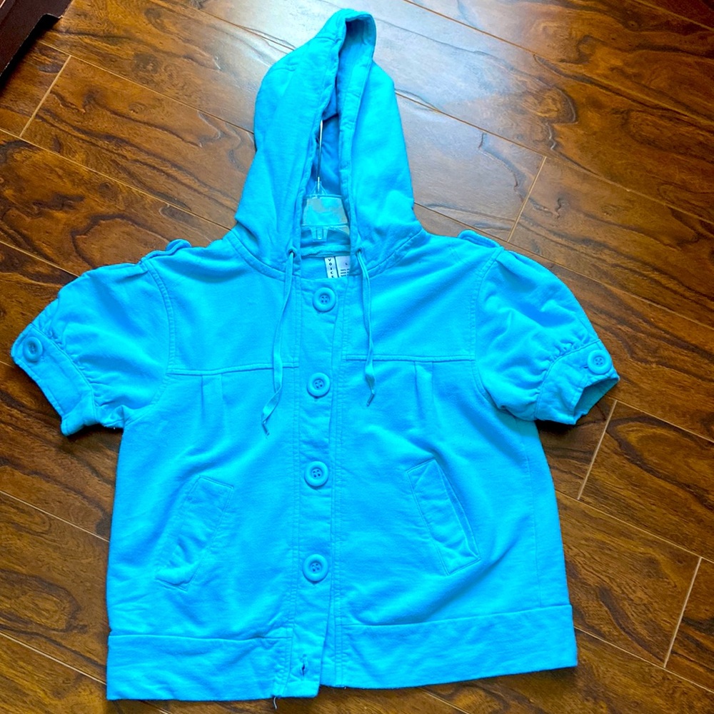 Gently used light blue hoodie in size L